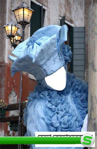 Шаблон Венецианка в голубом