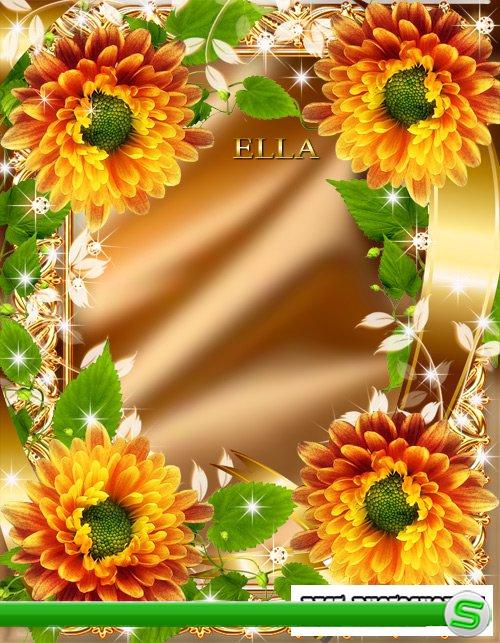 Фоторамка - Союз золота и цветов