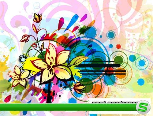 Векторный цветочный фон - Vector floral background