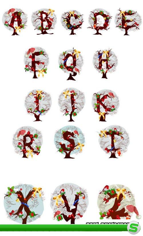 Christmas tree letters