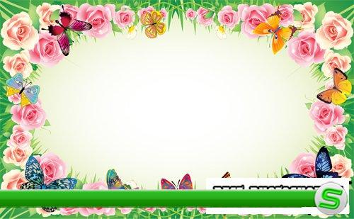 Butterfly-roses-frame