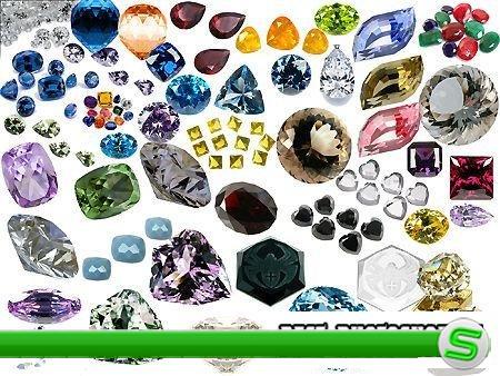 PSD клипарт - Драгоценные камни различной формы