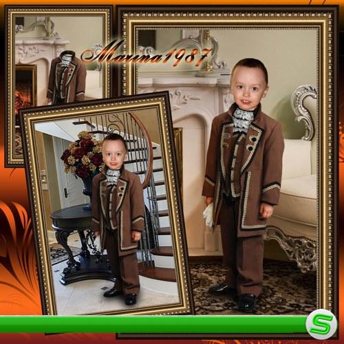 Детский шаблон - Маленький джентельмен в стильном костюмчике
