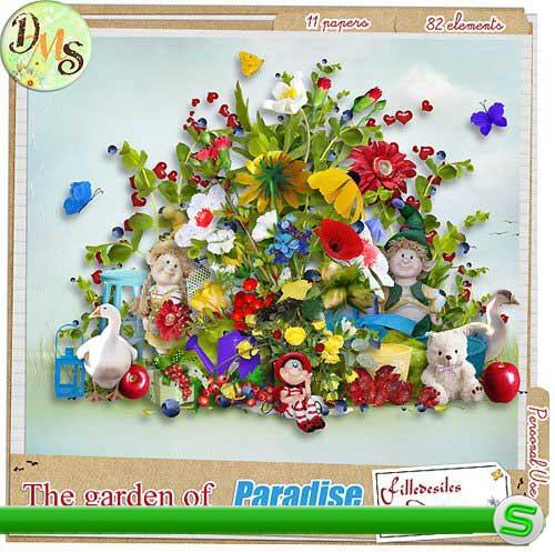 Красочный летний скрап-набор - Райский сад