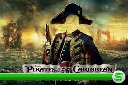 Шаблон с мужчиной для монтажа - Пираты Карибского моря