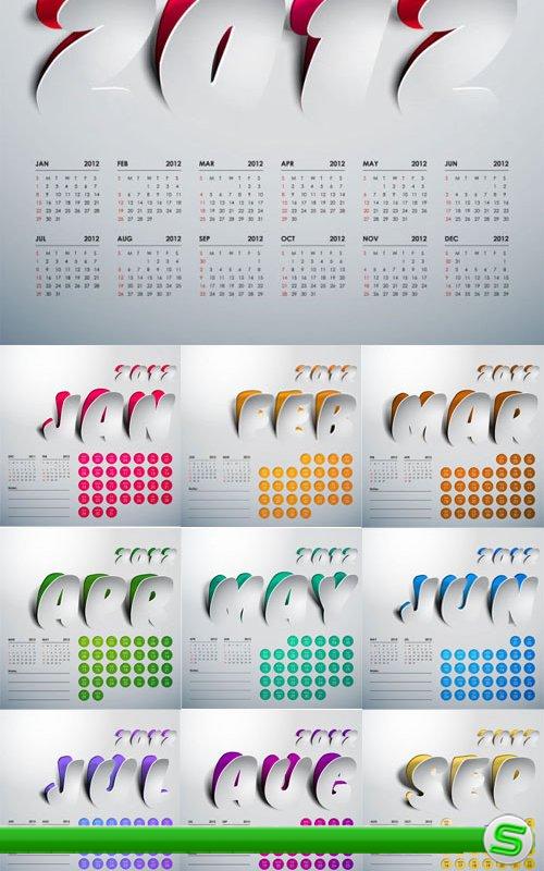 Calendar 2012 vector
