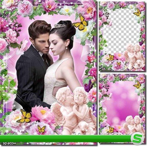 Цветочная рамка для фотошопа – Романтика в цветах
