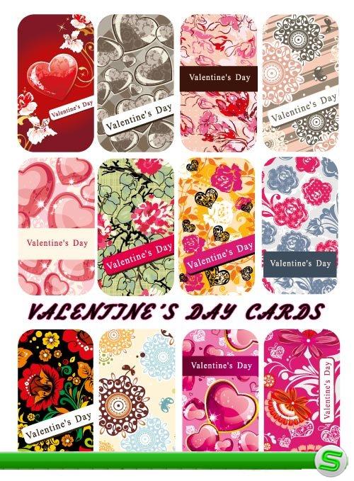 Карточки ко дню святого Валентина (Вектор)