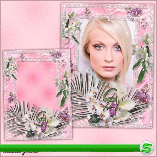 Романтическая рамка для фотошопа - Магия орхидеи