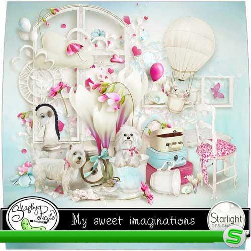 Нежный праздничный скрап набор - Мое сладкое воображение. Scrap - My Sweet Imaginations