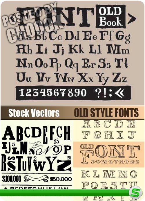 Шрифты в старинном стиле - векторный клипарт
