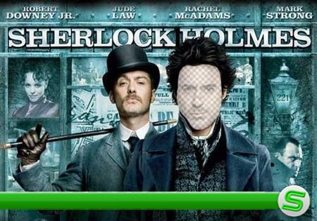 Шаблон из фильма для Фотошопа - Херлок Холмс