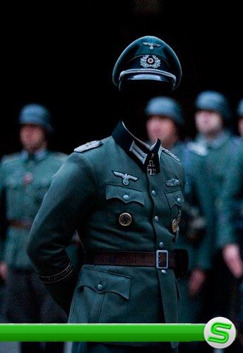 Шаблон для фотошопа Немецкий офицер