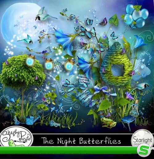 Сказочный скрап-набор - Ночные бабочки. Scrap - The Night Butterflies 
