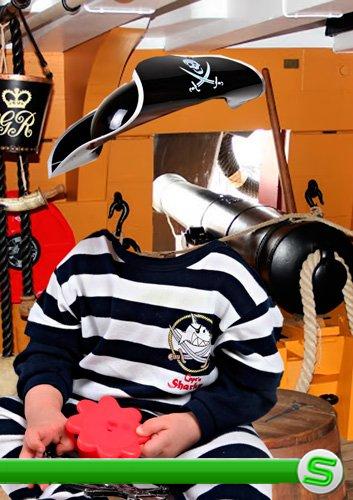 Шаблон для фотошопа Малыш - пират