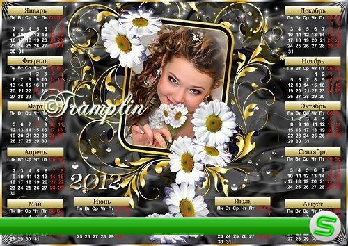 Календарь-Рамка  на 2012 год - Я ромашкам желанье загадаю