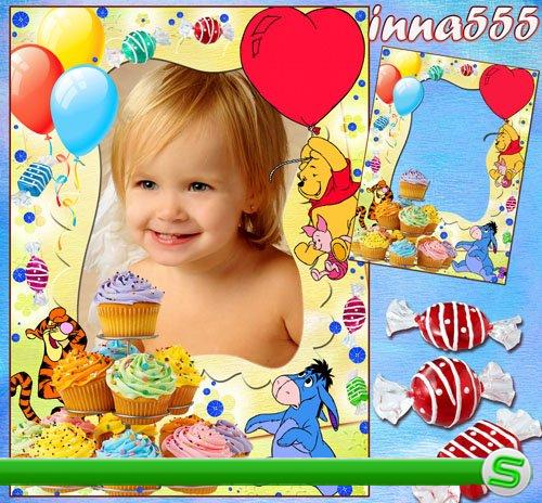 Детская рамка - Сладкие пирожные для Винни и друзей