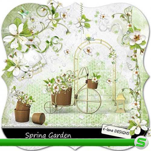 Весенний цветочный скрап - Весенний сад. Scrap - Spring garden 