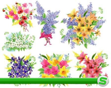 Рисунки цветы в векторе