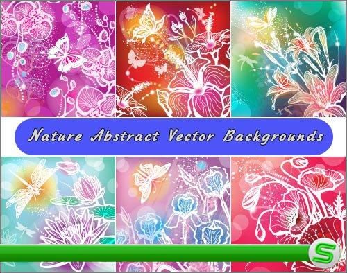 Природная цветная цветочная абстракция (Вектор)