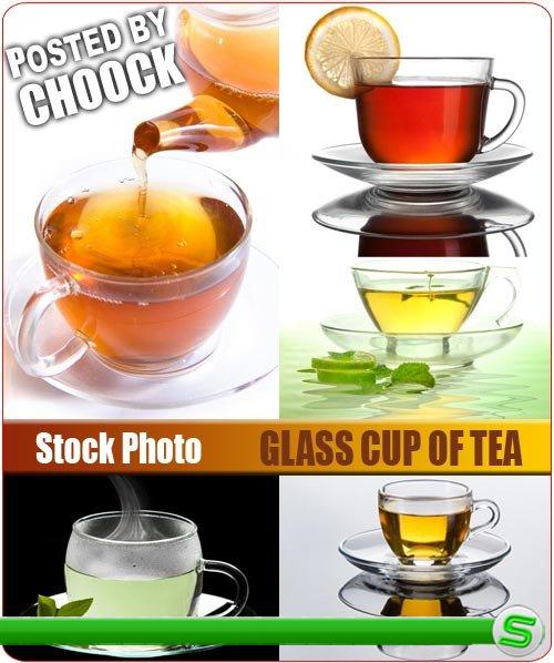 Стеклянная чашка чая - растровый клипарт