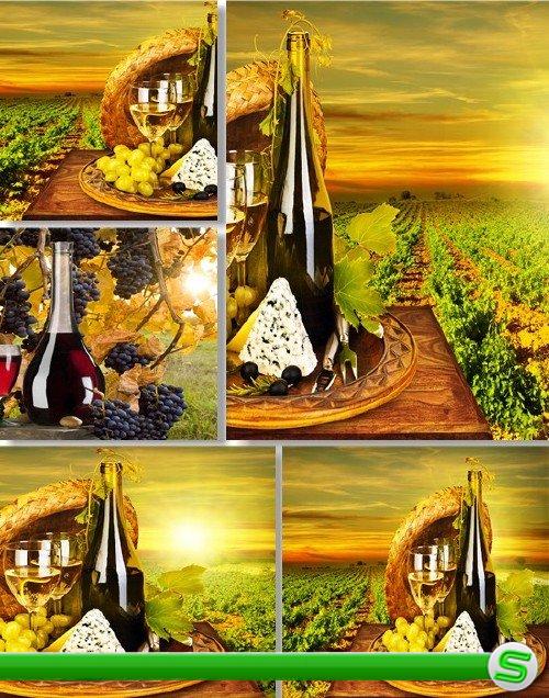 Растровый клипарт - Золотистые виноградники
