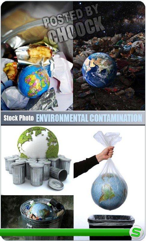 Загрязнение окружающей среды - растровый клипарт