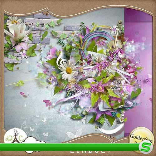 Симпатичный цветочный скрап-набор - Линдси 