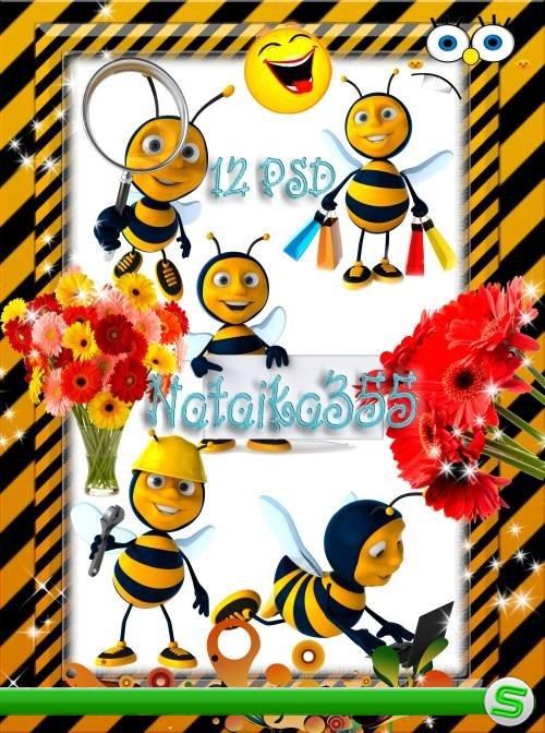 Детский скрап-набор - Золотистая пчела, полосатая трудяга
