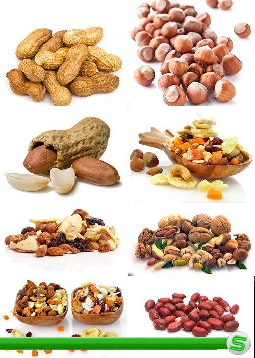 Растровый клипарт - Орехи и арахис
