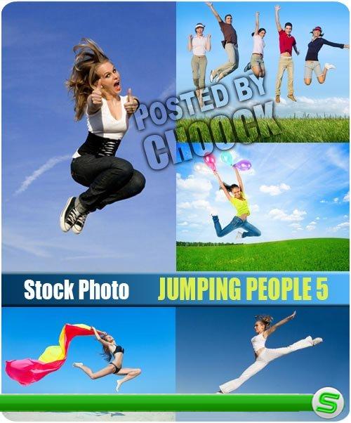 Люди в прыжке 5 - растровый клипарт