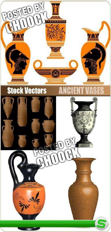 Старинные вазы - векторный клипарт