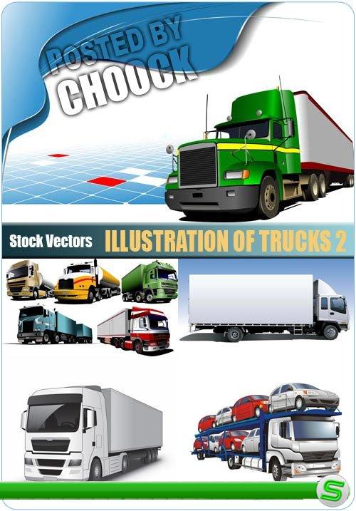 Иллюстрации грузовиков 2 - векторный клипарт