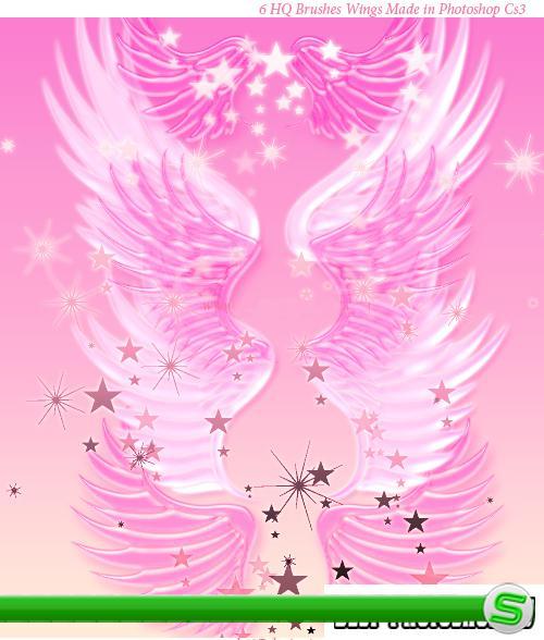 Кисти для Photoshop - Яркие ангельские крылья