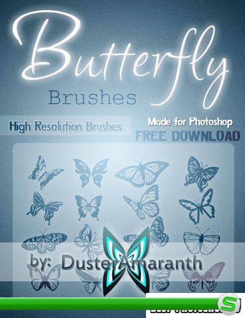 ABR Кисти для Adobe Photoshop - Бабочки Высокого Разрешения