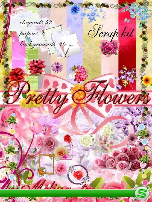 Цветочный скрап-набор - Прекрасные цветы 