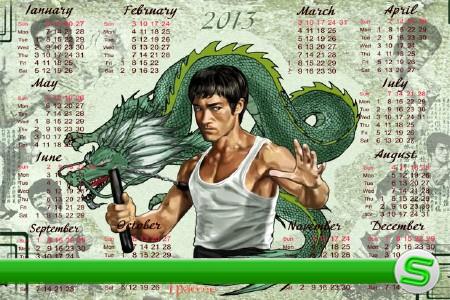 Календарь на 2013 год - Брюс Ли