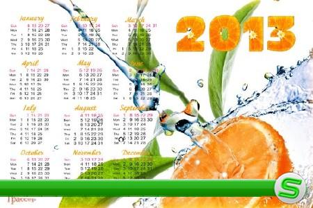 Календарь на 2013 и 2014 года -  Апельсиновый рай