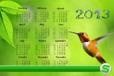 Календарь на 2013 год - Колибри