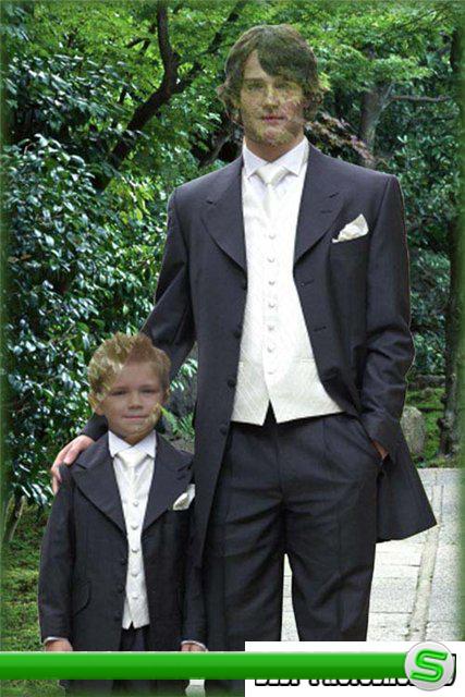 Men #039;s and boys #039; template for Photoshop - Elegant boys