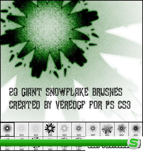Кисти для Photoshop - Гигантские снежинки