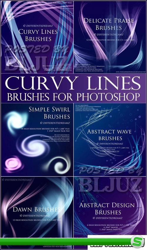 Curvy Lines Brushes for Photoshop