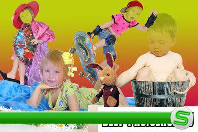 Детские шаблоны для фотошоп-Наши малыши