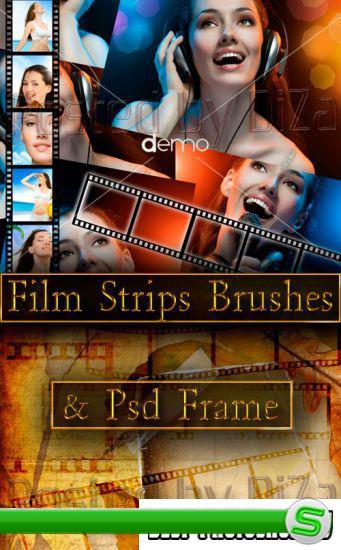 Film Strips Brushes  Psd Frame