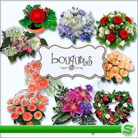 Скрап-набор - Букеты цветов
