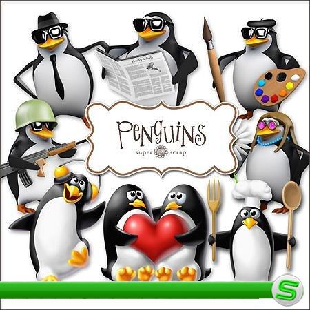 Скрап-набор - Пингвины