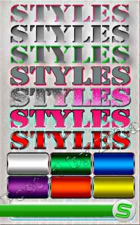 Collection of the styles Photoshop