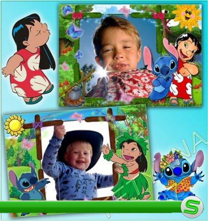 Детские рамочки для фото - Лило и Стич любимые герои Диснея, Lilo & Stitch