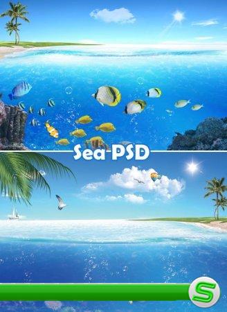 Летнее море | Summer Sea (PSD templates)