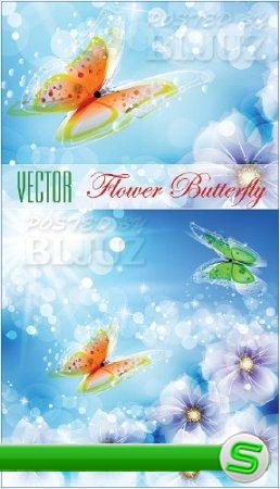 Vector Flower Butterfly
